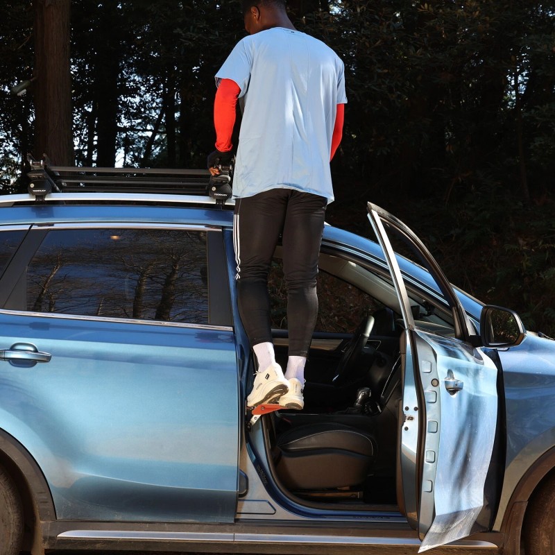 TOOENJOY Universal Foldable Car Door Step Latch Hook Mini Pedal