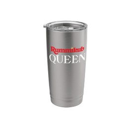 Rummikub Queen Logo With Royal Crown Noble White Ink Stainless Steel Insulated Tumbler