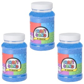 The Dreidel Company Craft Sand Art for Kids, Sand Play DIY Drawing, Messy Play, Sensory, Sand Decorations, 22 Oz, Red (3-Pack) (Blue, 3-Pack)