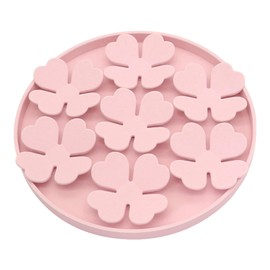 Cat Pet Silicone Slow Food Mat with Suction Cup Cat Pet Dog Feeder Lick Pad for Home Shop Pink