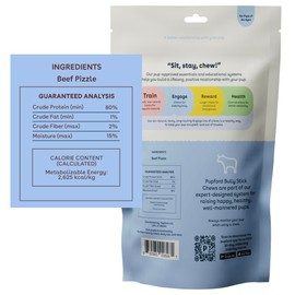 Pupford Thick Bully Sticks for Dogs & Puppies, Smoked for Improved Smell, Natural, Long-Lasting, Single Ingredient Chews for Small & Medium Breeds (6", 20 Count)