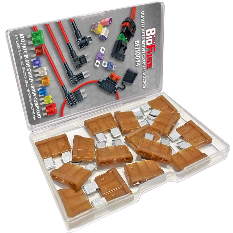 BioFuse Standard ATO 5A Fuse Set (15 Regular Fuses) Blade