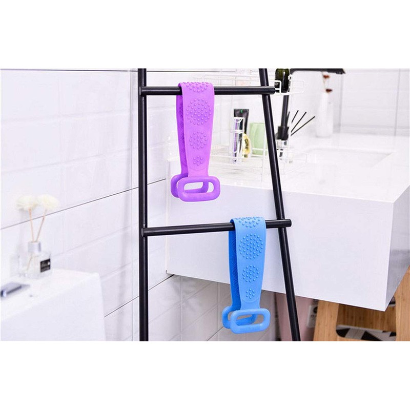 Magik Silicone Bath Shower Towel Rub Brush Pull Back Strip