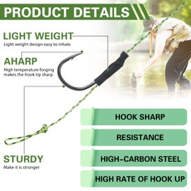 18pcs Carp Fishing Hair Rigs Kit Curved Barb Hooks Braided Thread Line Safety Leader Clips Bait Rigs Carp Fishing Tackle Accessories