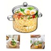 1.6L/57Fl Oz Glass Saucepan with Cover, Stovetop Cooking Pot with