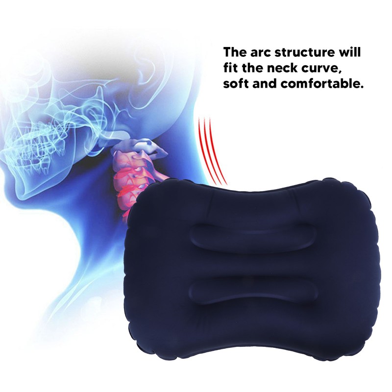 Inflatable Pillow Waist Back Cushion Auto Inflation Foldable for Travel