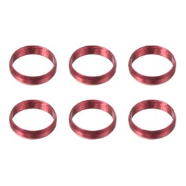 YOKIVE 6 Pcs Dart Shaft Rings, Indoor Outdoor Aluminum Dart O-Ring Accessory | Home, Club, Nylon and Plastic Shafts (Red)