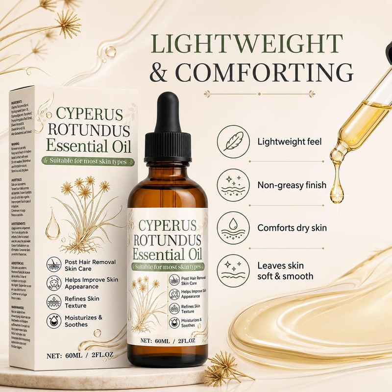 Cyperus Rotundus Oil, Post Hair Removal Care Oil with Aloe