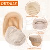 Nalcant 5 Pack Oval Banneton Proofing Basket Set 6 Inch,