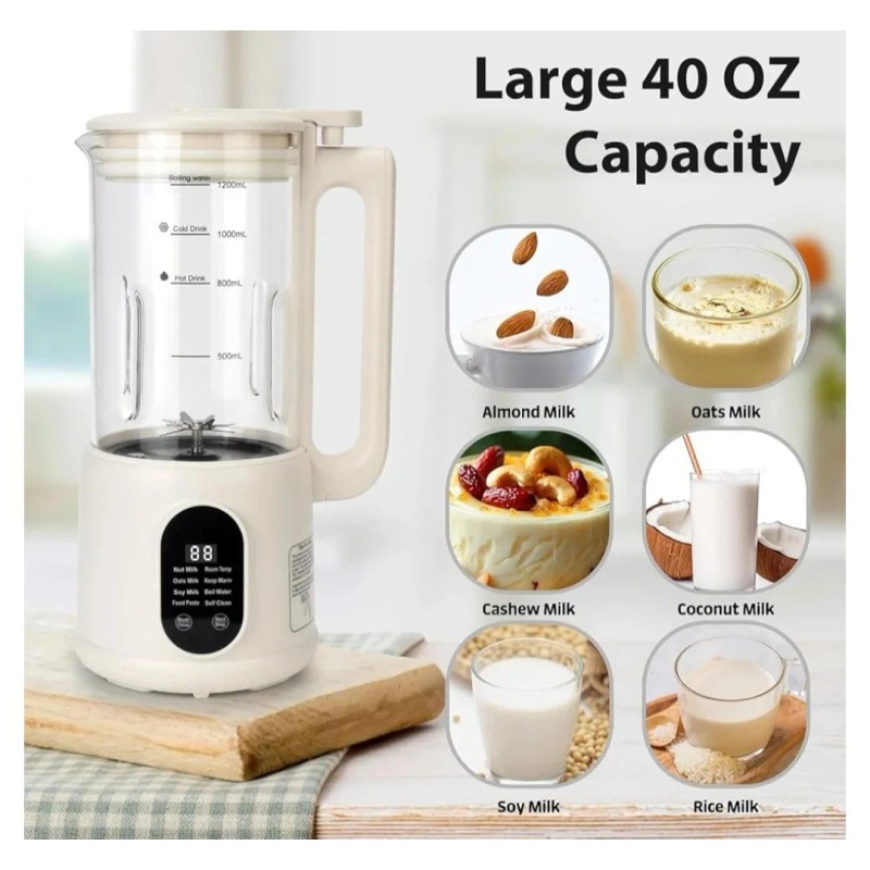 Dfjkjuu 8 in 1 Low Noise Nut Milk Maker. Multifunctiona