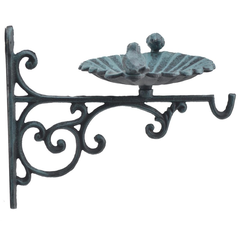 Plant Hanger Bird Bath Or Feeder Verdigris Color 10.25" Deep