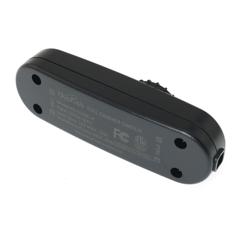 RLECS U.S. Standard LED Dimmer Switch Black In-Line Dimmer Twist