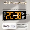 JoFomp 17.3" Large Digital Wall Clock, LED Digital Clock Large