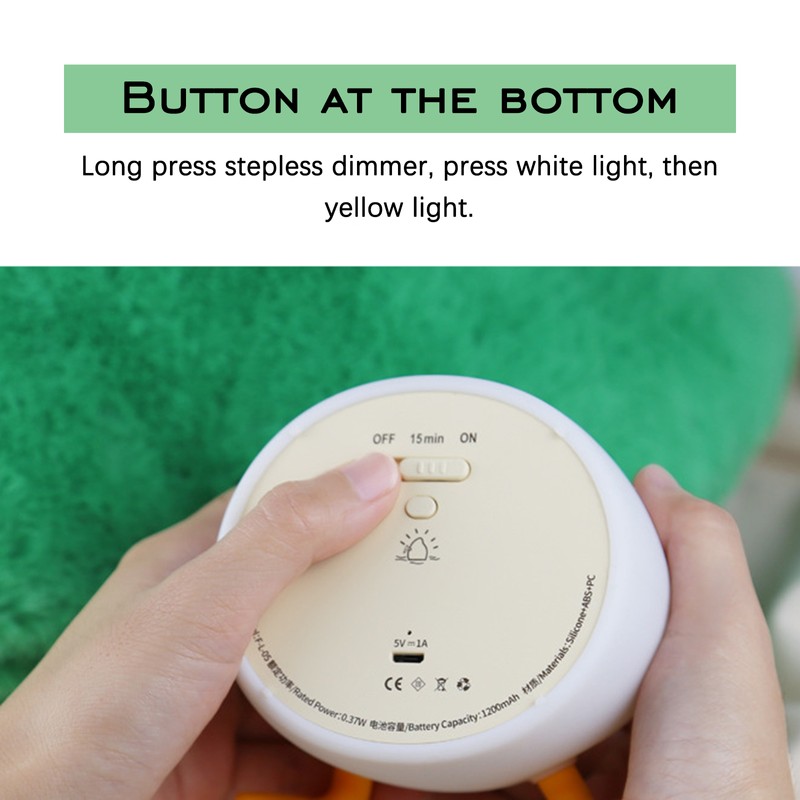 Cartoon Duck Night Light USB Rechargeable Silicone Pat Night Light