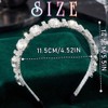 Campsis Rhinestone Headband Silver Bridal Headpiece Crystal Hair Accessories for