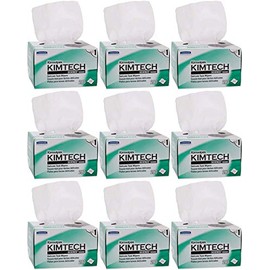 Kimberly-Clark Professional QLZSTWUH Kimtech Science KimWipes Delicate Task Wipers, 4.4 x 8.4 in. 1-ply, 9 Box of 280