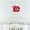 Football Theme Bahrain Minimalist Wood Clock 12 Inch Analog Round