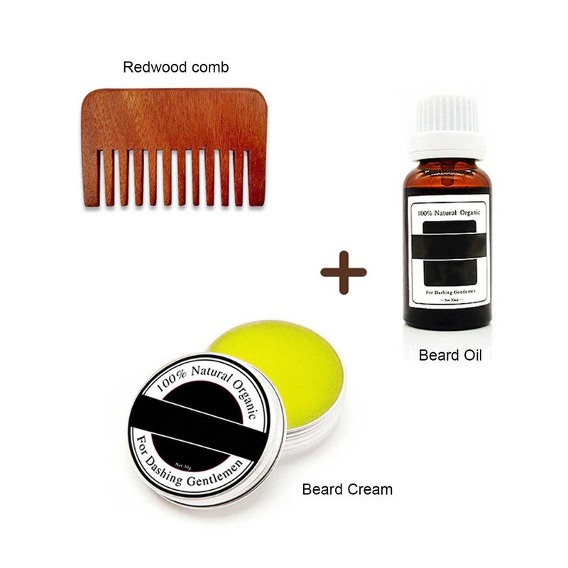LANTHOME Men Beard Grooming Kit Mustache Beard Nourishing Styling Oil
