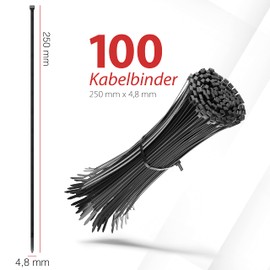 HeiKab Industrial Cable Ties Professional Cable Ties UV-resistant Black