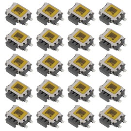 eMagTech 20pcs 4 Pin SMT SMD Side Tactile Push Button Switch Holder 4.7 X 3.5 X 1.6mm SMD Turtle Switch Surface Mount Pressure Switch 0.1A/5V