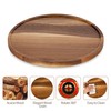 Hanobe Wood Tray Lazy Susan: Round Acacia Wooden Turntable Decorative