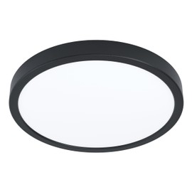 EGLO connect.z Smart Home LED Badezimmer Deckenleuchte Fueva 6-Z, ZigBee, App und Sprachsteuerung Alexa, warmweiß-kaltweiß, RGB, dimmbare Bad Deckenlampe, schwarz, IP44, Ø 28 cm