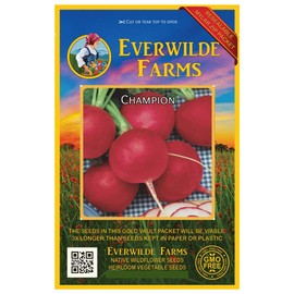 Everwilde Farms - 500 Champion Radish Seeds - Gold Vault Jumbo Seed Packet