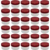 30 ointment cans, flat, 60 ml capacity with red lids