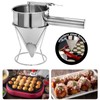 Stainless Steel Pancake Batter Dispenser, Funnel Dispenser with Stand, Kitchen