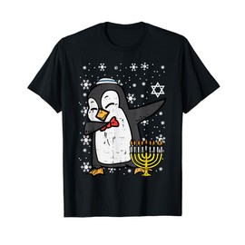 Hanukkah Penguin Dab Chanukah Jewish Boys Girls Kid Toddler T-Shirt