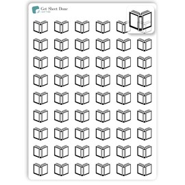 Book Cub Stickers / 54 Gold Foiled Stickers (1/2”) / Reading Read School Student Reward/Fun Me Time Self Care/Essential Productivity Life Planner Stickers/Bullet Bujo Journal/Appointments