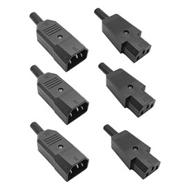 Leloco 6 pieces IEC 320 IEC 320 IEC 320 IEC 320 IEC 250 / C13 250 V / 10 A IEC 320 - angled design for tight spaces | with IEC socket such as power supply extension