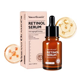 Retinol Anti-Wrinkle Firming Serum, Retinol Serum, 1.0 fl oz (30 ml), Retinol Concentrate Serumand Whitening, Women's Advanced Facial Hydrating Serum, Facial Skin Pore Tightening Serum