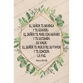Numbers 6:24-26 Wall Art Spanish Bible Verse Tin Sign Metal Signs Vintage Scripture Verse Wall Art Decor For Yard Garage Living Room Gifts 8x12 Inch