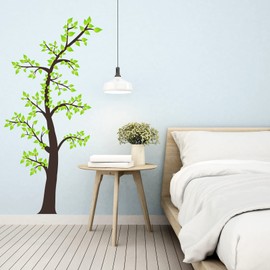 Tree Wall Stickers for Living Room: Peel and Stick Green Family Tree Wall Stickers - Sofa TV Background Home Art Wall Decor