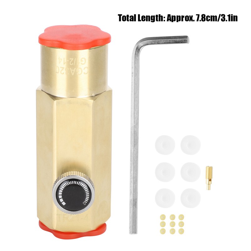 Carbon Dioxide Cylinder Refill Connector Adapter Kit CGA320 to TR21‑4