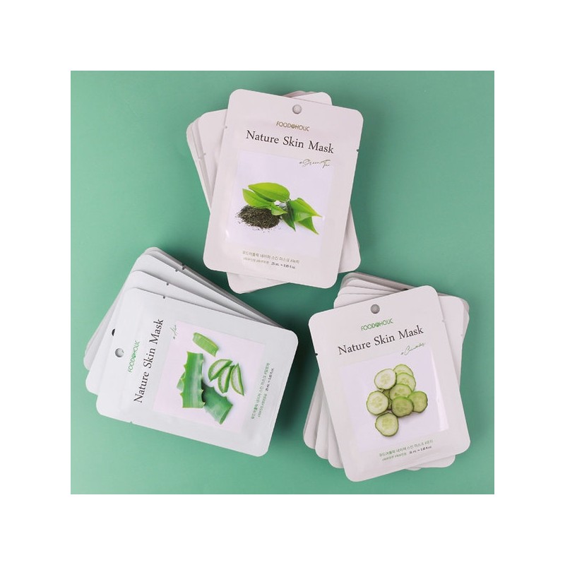 (30 sheets) Nature Skin Soothing Mask Pack (Cucumber, Aloe, Green