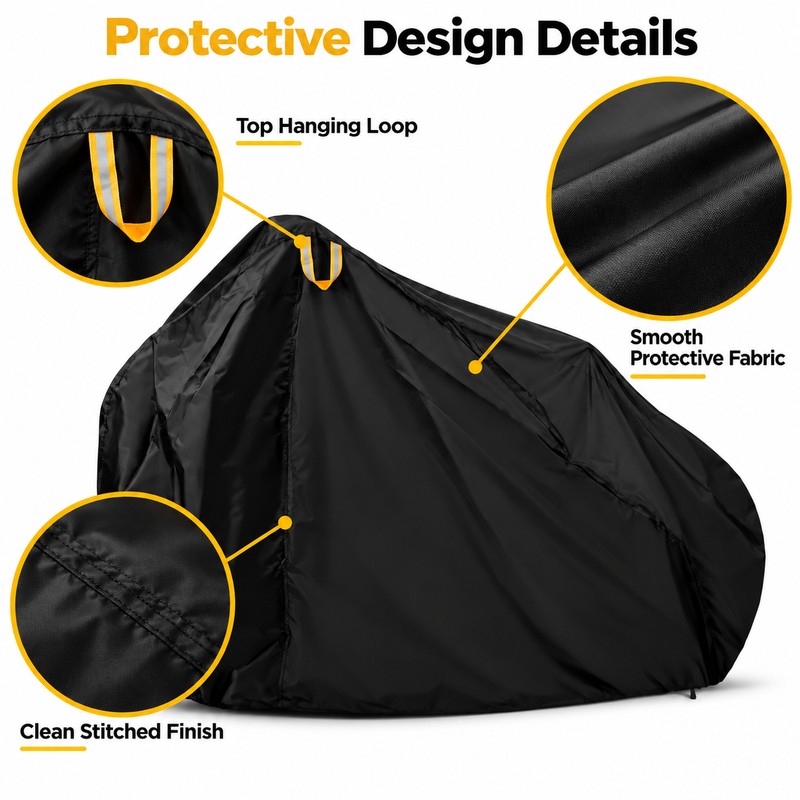 Waterproof Bicycle Cover for Outdoor Storage – 210T Full Bike