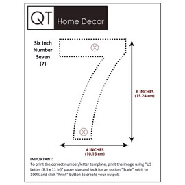 QT Modern House Number - 6 Inch BLACK - Stainless Steel (Number 7 Seven), Floating Appearance, Easy to install and made of solid 304 stainless steel