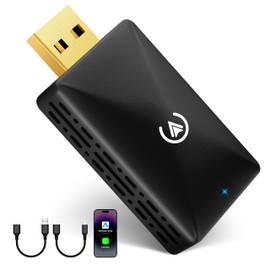 Wireless Android Car and Carplay Wireless Adapter, Wireless 2 in 1 Stick Converts Wired Android Car / Carplay into Wireless, Suitable for Cars with AA and Carplay, 5GHz WiFi, Mini Black