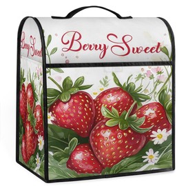 Stand Mixer Cover for Stand Mixer 6-8 Quarts Strawberry Red Fruit Dust Kitchen Aid Cover with Pockets Appliance Protective Covers for Home Kitchen Counter Appliance Accessories