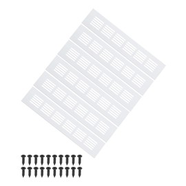 PATIKIL 10 x 2 Inch Door Air Vent Cover, 5 Pcs Heavy Duty Aluminum Grille Ventilation Cover Louvered with Mounting Screws for Cabinet Wardrobe Door, Silver
