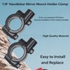 Amavoler 10mm 7/8" Handlebar Mirror Mount Holder Clamp Adaptor Thread