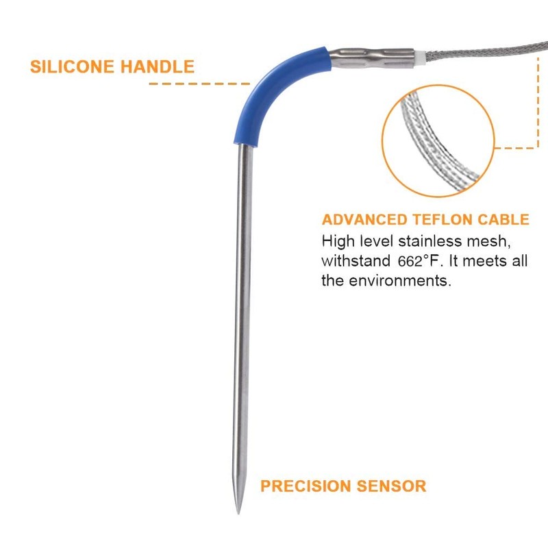 2pcs Replacement Meat Probe for Weber iGrill 2 Thermometer with