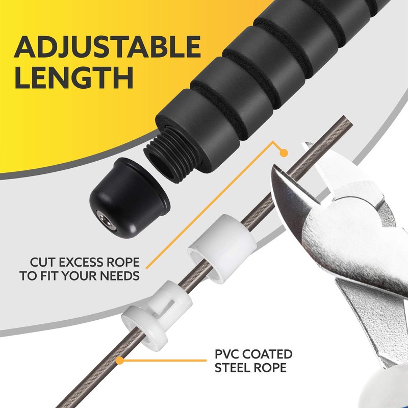 3DActive Jump Rope, Tangle-Free Adjustable Skipping Rope with Ball Bearings.