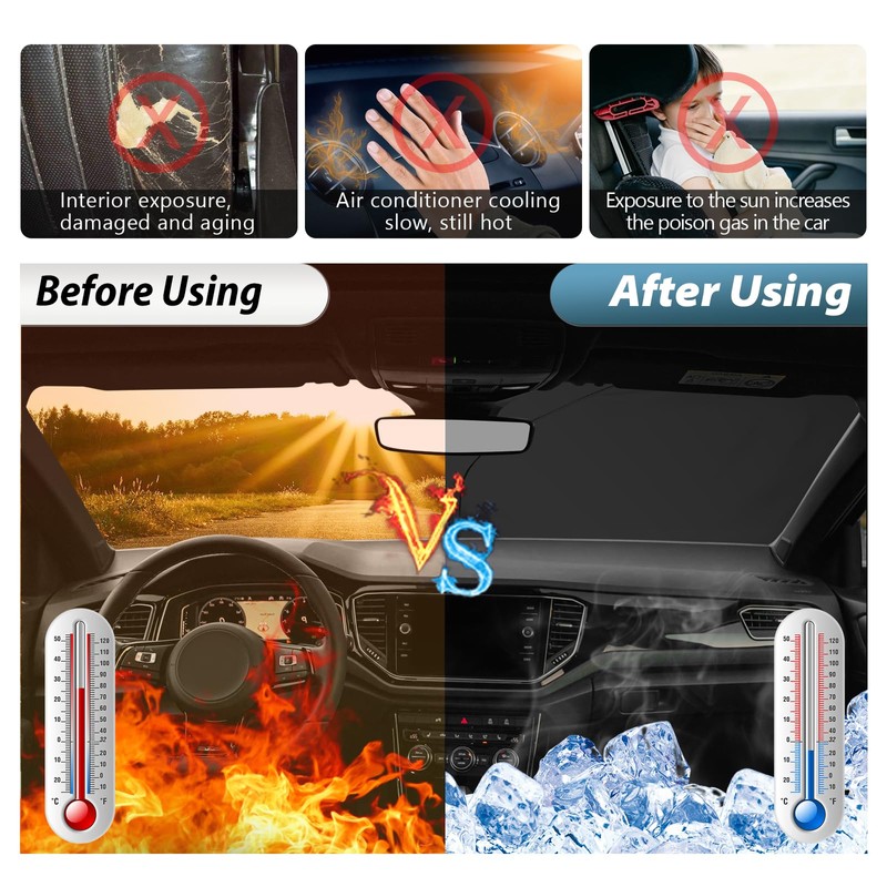 SKTU Sun Protection for Windscreen Compatible with V * W