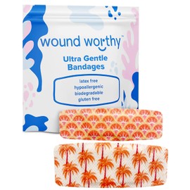 Vendajes para piel sensible - Apósito de espuma de silicona Sunny de 5 x 10 cm - Como se vio en Shark Tank - Almohadilla de látex antiadherente y sin dolor para piel sensible - Curitas tr
