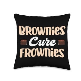 Brownies Cure Frownies Fudge Cookie Marshmallow Smores Throw Pillow