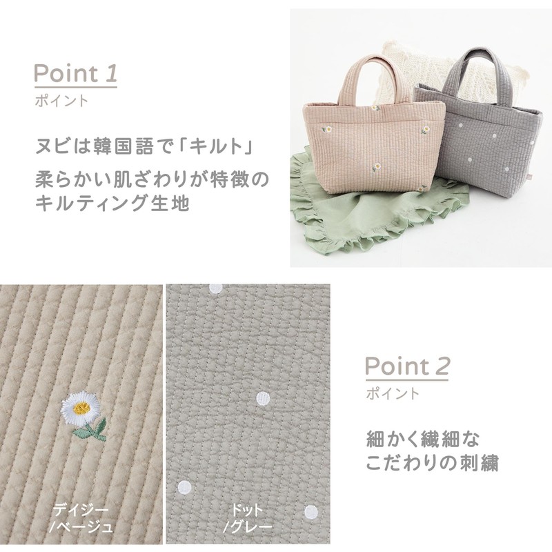 Dee David Way BGDB023650500 Nubi Mini Tote Bag, Dot/Gray