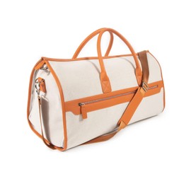 Capri 2 -n-1 Garment and Duffel Bag, Orange - Convertible, Carry-On, Travel, Hangable, Protect Shoes, 2 bags in 1, Versatile Suitcase, Hanging Bag, Heavy Duty, For Suits, Tuxedos, Dresses, and more